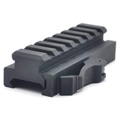 Image de Trirock Quick Detach Tactical 7 Slots Picatinny Riser Scope Lever Mount Base Adapter Fits 20mm Rails Black