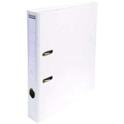 Image de Exacompta Réf. 53548E 1 Classeur à levier A4 Prem&#039;Touch Dos de 50 mm Mécanique 55 Dimensions extérieures : 32 x 29 5 cm Format classer Coloris Blanc
