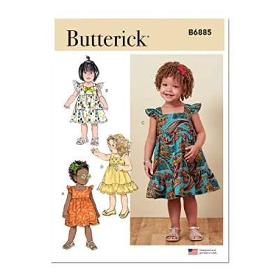 Image de Butterick B6885A Robe pour Enfant A (1/2 1 2 3 4), Papier