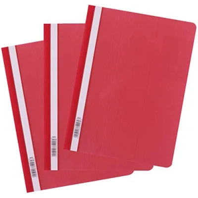 Image de D.RECT ​​ 25 Pièces Classeur Plat A4 Perforé en plastique Avec couvercle frontal transparent Reliures à feuilles mobiles film PP Euro Perforation Vert Clair
