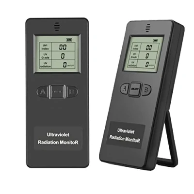 Image de Détecteur de rayonnement, appareil contrôle rayonnement ultraviolet d&#039;appareil LCD UV numérique portatif UVI avec affichage la température