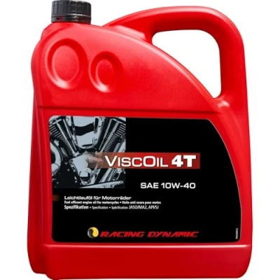 Image de Racing Dynamic huile de Moteur Moto 4 Temps Viscoil 4T SAE 10W 40 minéral 4000 ML légère à base minérale, protection contre l&#039;usure la corrosion et formation résidus