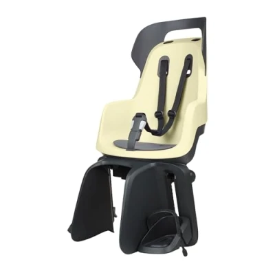 Image de BOBIKE 8012600001 Siège arrière GO Maxi avec système d&#039;inclinaison pour vélos Roues de 26&quot; à 29&quot; ancrage dans Le Porte Bagages Couleur Sorbet Citron