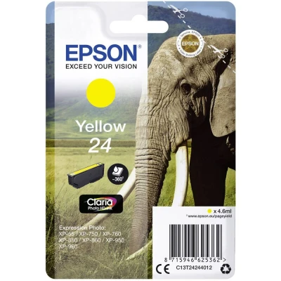 Image de Epson 24 (C13T24244012) Jaune Cartouche d&#039;encre