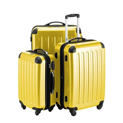 Image de HAUPTSTADTKOFFER Alex Set de 3 pièces (55 cm, 65 75 cm), Valises rigide, Trolleys, 4 rudeas, Jaune
