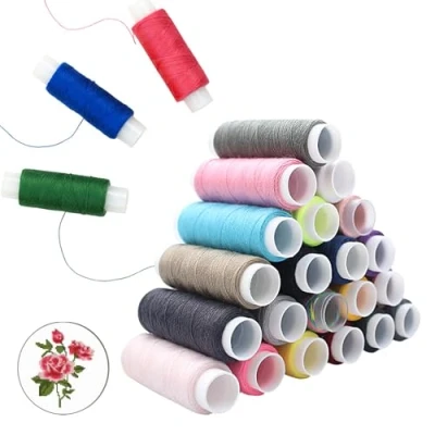 Image de 24 Tomes Fil Machine a Coudre,Fil Couture à Pour Coudre,Bobine De Couture,Pour Coudre La Main