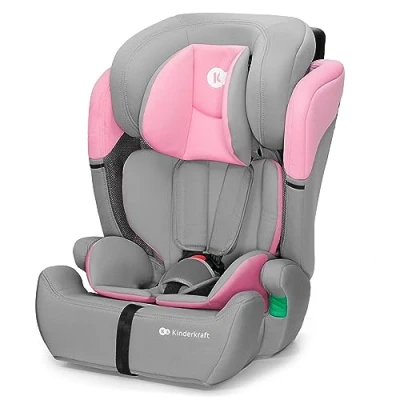 Image de Kinderkraft COMFORT UP i Size 76 et 150 cm, Siège auto bébé Groupe 1/2/3 de 9 à 36 kg, 15 mois 12 ans, Têtière ajustable, 11 niveaux réglage, Harnais sécurité 5 points, Housse amovible, Rose