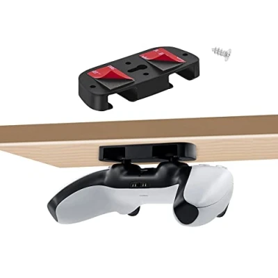 Image de Support de Manette Sous le Bureau pour PS5, Horizontal Table PS4, Game Under Desk Mount Holder PS4/PS5 Accessoires