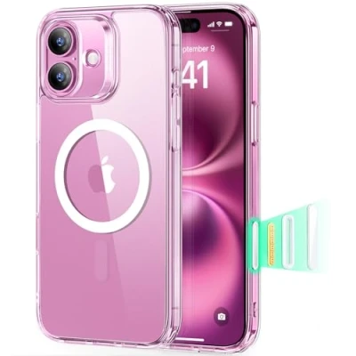 Image de ESR Coque pour iPhone 16 Plus, Commande de la caméra, Compatible MagSafe, Protection Anti Choc Militaire, Magnétique (HaloLock), Hybride Classique, Transparente