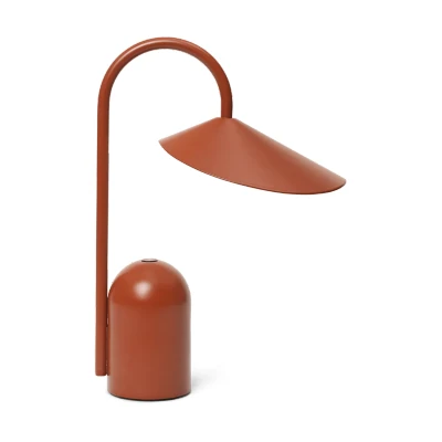 Image de ferm LIVING Lampe à poser LED rechargeable Arum, rouge, intensité
