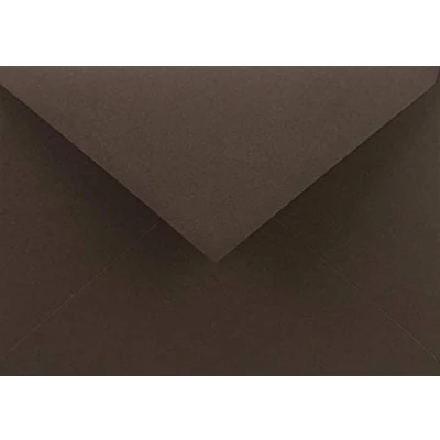 Image de Netuno 100 enveloppes marrons C6 114x162mm 115g Sirio Color Cacao décoratives élégantes rabat pointu colorées pour mariage anniversaire baptême Noël invitations cartes de voeux