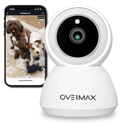 Image de Overmax Caméra sans Fil Camspot 3.7 WiFi IP Enregistrement de Surveillance Full HD Mode Nuit Auto Tracking Microphone et Haut Parleur Smart Device Google Home Amazon Alexa