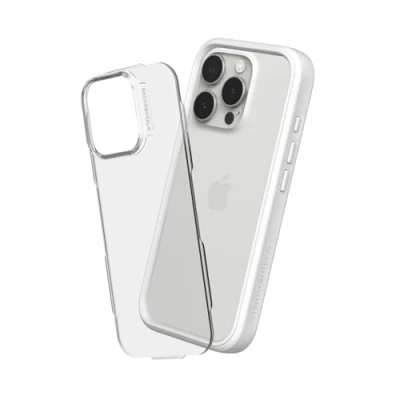 Image de RhinoShield Coque Compatible avec [iPhone 16 Pro Max] Mod NX Protection Fine Personnalisable Technologie d&#039;absorption des Chocs [sans BPA] Blanc