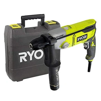 Image de RYOBI Perceuse à percussion 1 010 W 200 3 000 cp/min 2 vitesses mandrin 13 mm métal LED Livrée en coffret RPD1010 K