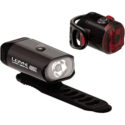 Image de Lezyne Mini Drive 400/ femto Pair Eclairage vélo/VTT LED Rechargeable USB Mixte Adulte, Black, FR : Taille Unique (Taille Fabricant t.One sizeque)