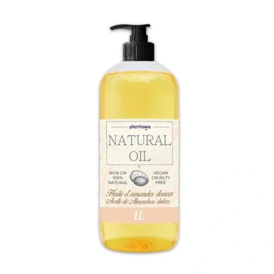 Image de PLANTAWA Huile d&#039;amande douce 1 l avec DOSIFICATEUR végétalien, multiples utilisations, hydrate, visage,oreille,grossesse, cheveux, apport vitamine E, BIO