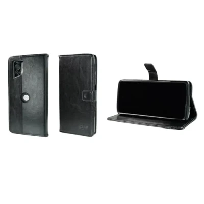 Image de caseroxx Coque pour Crosscall Stellar X5 Rabat Housse Étui de Protection Antichoc Smartphone (Coque Coloris Noir)