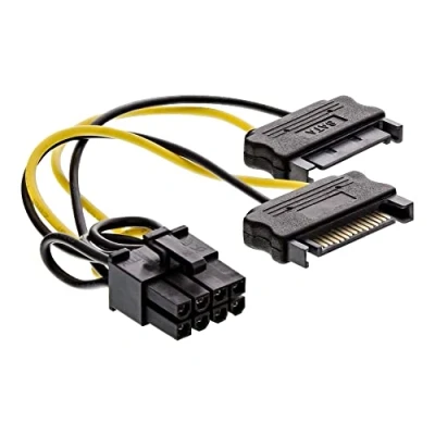 Image de InLine® Stromadapter intern, 2x SATA zu 8pol für PCIe (PCI Express) Grafikkarten, 0,15m