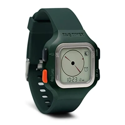 Image de TIME TIMER Watch Compte à rebours analogique et numérique visuel de 12h ou 24h pour la productivité, l&#039;apprentissage, Prise Test Le Suivi l&#039;entraînement (Sequoia Green, Large)