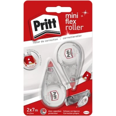 Image de PRITT Roller de correction MINI lot 2 , réécriture immédiate résultat ultra propre 2x 7 m bande, largeur fine 4,2 mm