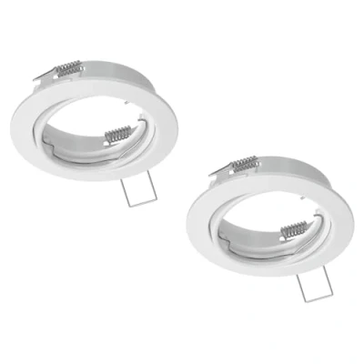 Image de ledscom.de 2 cadres d&#039;encastrement au plafond FERE, rond, pivotant, blanc mat