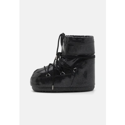 Image de Moon Boot ICON LOW Glitter Unisex Bottes de neige, Taille: 39 41, Black Matière synthétique