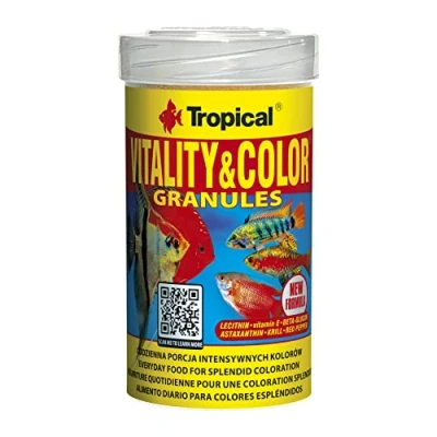 Image de Vitality&amp;Color GRANULES 100ml / 55g Nourriture granulée rehaussant la Couleur et revitalisante pour Poissons Un Usage Quotidien