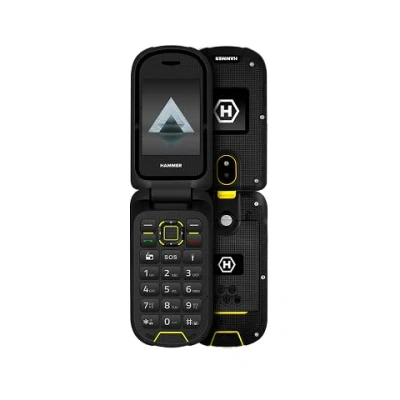 Image de Téléphone à clapet Hammer DIG LTE 4G Robuste, 2 écrans, sans simlockage, Double SIM, contrat, 1200 mAh, 4G/LTE, étanche IP68