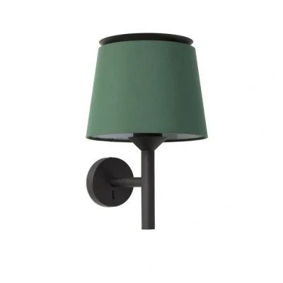 Image de Applique murale Faro SAVOY Abat jour Noir et Vert Culot E27 Intérieur