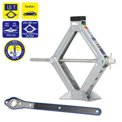 Image de alca® Crics à Ciseaux avec cliquet 1,5t Hauteur de Levage Universelle 104 380 mm pour Voiture/SUV/MPV