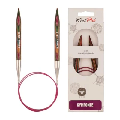 Image de KnitPro KP21330 Symphonie Aiguille Circulaire Fixe Bois Multicolore 25 x 0,5 5 cm