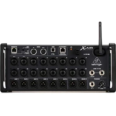 Image de Behringer XR18 Mélangeur Numérique 18 Canaux 12 Bus pour Ipad/Tablettes Android avec 16 Préamplis Midas Programmables, Module Wi Fi Intégré et Interface Audio Usb Multicanaux