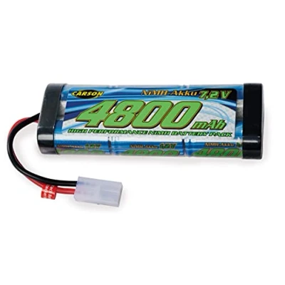 Image de Carson 500608228 7.2V / 4800mAh NiMH Race Battery TAM Rechargeable, avec Prise Tamiya, Batterie pour Voiture RC, de Remplacement véhicule télécommandé, Haute qualité, modélisme