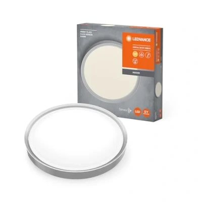 Image de LEDVANCE Luminaire mural et plafonnier LED: adapté à plafond ORBIS CLICK SENSOR / 32 W Blanc chaud 3000 K steel IP20