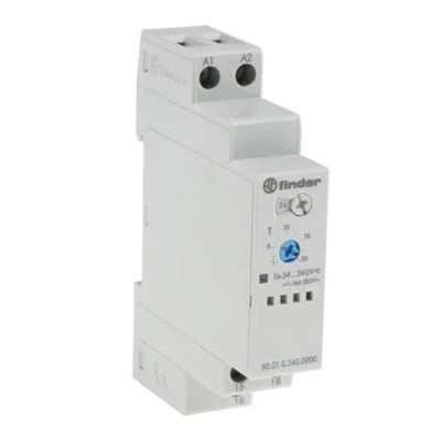 Image de Relais temporisé monofonction alimentation 24 240 V AC/DC 1 inverseur (RT) Finder 80.21.0.240.0000