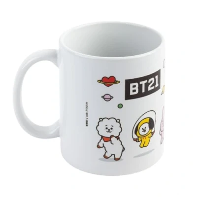 Image de Grupo Erik Mug BT21 350ml Tasse en Céramique Sous Licence Officielle Café &amp; Thé, Idée Cadeau Geek, Anniversaire ou Noël