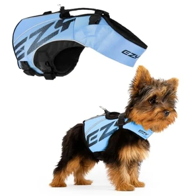 Image de EZYDOG X2 Boost Gilet de Sauvetage Bateau, adapté aux Chiens, Planche à pagaie, flottabilité supérieure, poignée Sauvetage, (Taille S, Bleu)