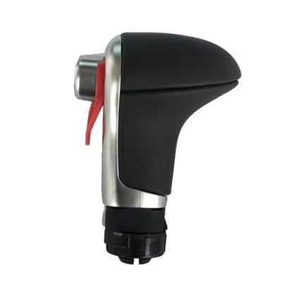 Image de Cakievro Pommeau de levier vitesse automatique en cuir noir pour Audi A6 C6 A3 8P A4 B8 A5 Q5 (pommeau vitesse)