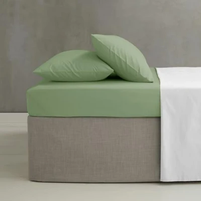 Image de Catherine Lansfield Drap Housse en Percale peigné Facile à Repasser Vert Sauge