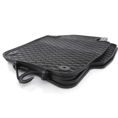 Image de Lot de 4 tapis sol en caoutchouc pour VW Polo 5 V 6R, 6C (inodore) Noir