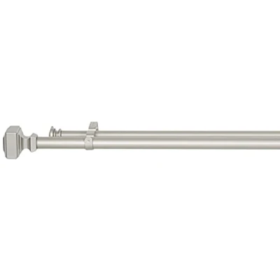Image de Amazon Basics 1010755 411 A60 Tringle à Rideau Double avec Embouts Carrés 2,54 cm, de 183 366 Nickel
