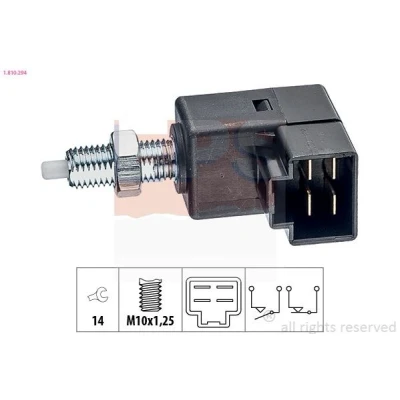 Image de EPS 1.810.294 Interrupteur des feux de freins mécanique M10x1,25 Made in Italy OE Equivalent HYUNDAI: ix35, i10 I, i30 I 3/5 portes, KIA: Picanto