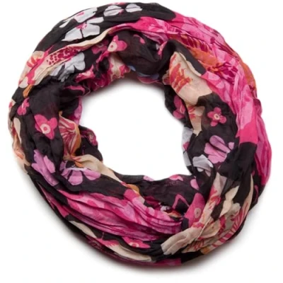 Image de styleBREAKER Écharpe tube snood avec motif à fleurs sur toute la surface 01014027, couleur:Noir Pink