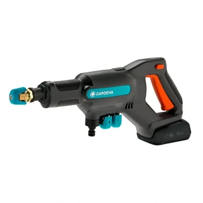 Image de Gardena Nettoyeur moyenne pression sans fil AquaClean 24/18V P4A, kit Premium: avec équipement complet, 3 niveaux de nettoyage, max. 24 bars, batterie+chargeur (14800 31)