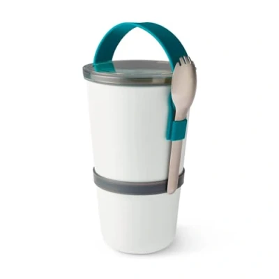 Image de Black and Blum BAO BP005 Boîte à déjeuner empilable sans BPA Anti Fuite et Passe au Micro Ondes avec Fourchette en Acier Inoxydable, océan, 900 ML, ML