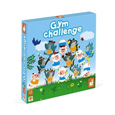 Image de Janod Gym Challenge Jeu de Société Enfant en Bois d&#039;Observation et Stratégie Dès 5 ans, J02639