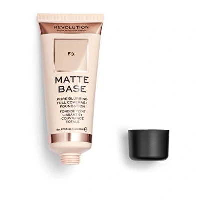 Image de Makeup Revolution, Matte Base, Fond de Teint, F3, 28ml