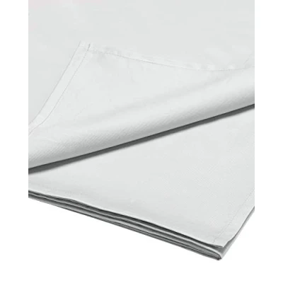 Image de Bianca Satin 800TC Drap Plat, 100% Coton, Argenté, Super King Flat Sheet