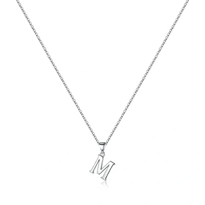 Image de TINGN s925 Collier Femme d&#039;Initiales en Argent Sterling, Dainty Hypoallergéniques Petites Initiales Pendentif d&#039;Adolescentes Sterling (D)