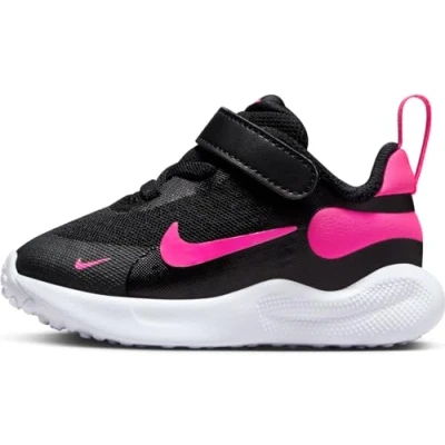 Image de Nike Performance Revolution 7 Unisex Chaussures de running neutres pour enfants, Taille: 22, Black/hyper pink/white Tissu / matière synthétique